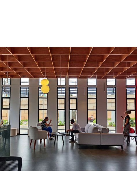 Wooden Waffle Ceiling Waffle Ceiling, Experience Center, Wood Ceiling, Wood Ceilings, Hand Craft, Waffles, Conference Room, Conference Room Table, Ceiling