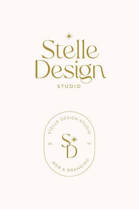 Logo Design Graphic Designer, Make Up Brand Logo, Graphic Designer Logos, Logo With S, Gold Branding Design, Logo Graphic Designers, Web Designer Logo, Serif Logo Design, Gold Logo Branding