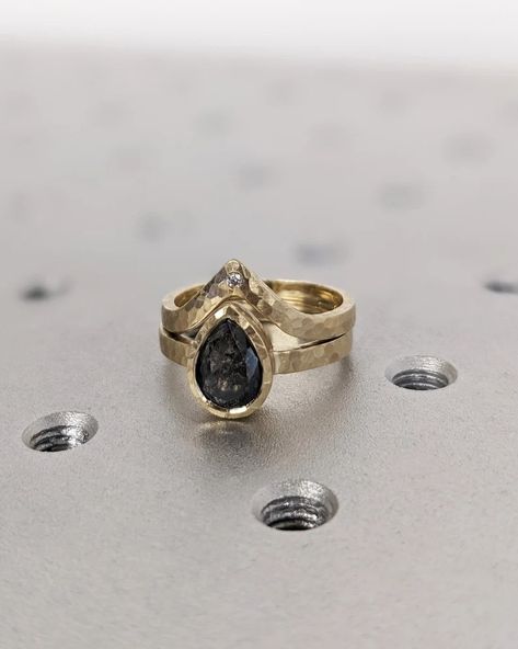 MAIN STONE
Type: Natural Salt and Pepper Diamond
Cut: Pear
Color: Dark / Grey / Icy

#Vintage #Salt #and #Pepper #Diamond #Engagement #Ring #Yellow #Gold #Engagement #Ring #Diamond #Hammered #Bezel #Ring #Matte #Finish #Ring #Bridal #Anniversary #art #deco #ring #delicate #ring #bezel #ring #diamond #ring #engagement #ring #pear #cut #ring #pepper #diamond #ring #promise #ring #hammered #ring #yellow #gold #ring #salt #and #pepper #solid #gold #ring #vintage #ring Salt And Pepper Engagement Ring, Pepper Engagement Ring, Anniversary Images, Gold Engagement Ring Diamond, Curved Wedding Ring, Engagement Ring Types, Black Zirconium Ring, Pepper Diamond Engagement Ring, Yellow Gold Diamond Engagement Ring