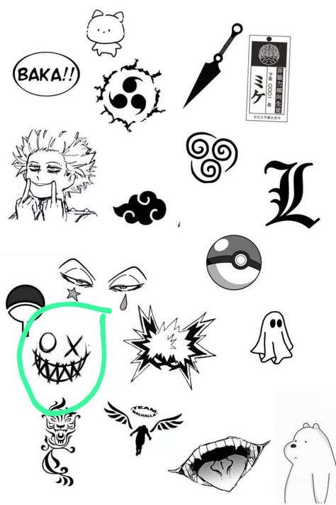 Naruto Tattoo Design, Anime Flash Tattoo, Tato Naruto, Blitz Tattoo, Easy Graffiti Drawings, Tato Minimal, Mystical Tattoos, Simple Tattoos For Guys, Manga Tattoo