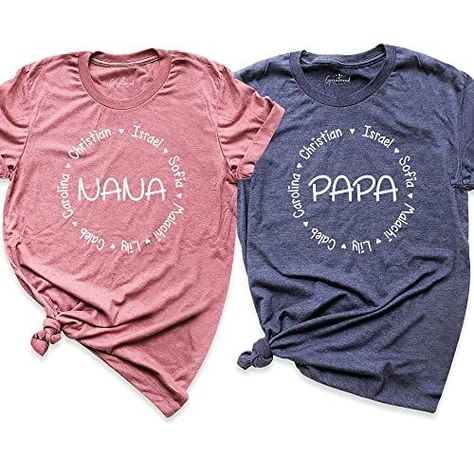 Custom Nana Shirt with Kid's Names, Papa Shirt, Mothers Day Tee, Personalized Grandparents Outfits, Gift Shirt for Grandma, Nana and Papa Tshirts, Mimi T-Shirt, Grandma to be ShirtsBaseball/T-Ball Mom Personalized Name Sports Mom T-shirt Grandparents Shirts, Dada Shirt, Nana Birthday Gift, Grandma Tshirt, Grandparents Shirt, Mouse Silhouette, Nana Birthday, Gigi Shirts, Nana Shirts