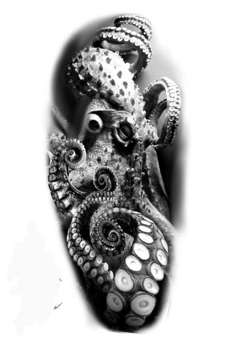 Realistic Octopus Tattoo Design, Octopus On Arm Tattoo, Octopus Tattoos Design, Kraken Attacking Ship Tattoo, Realistic Octopus Tattoos, Nautical Tattoo Sleeve, Octopus Tattoo Sleeve, Clock Tattoos, Kraken Tattoo