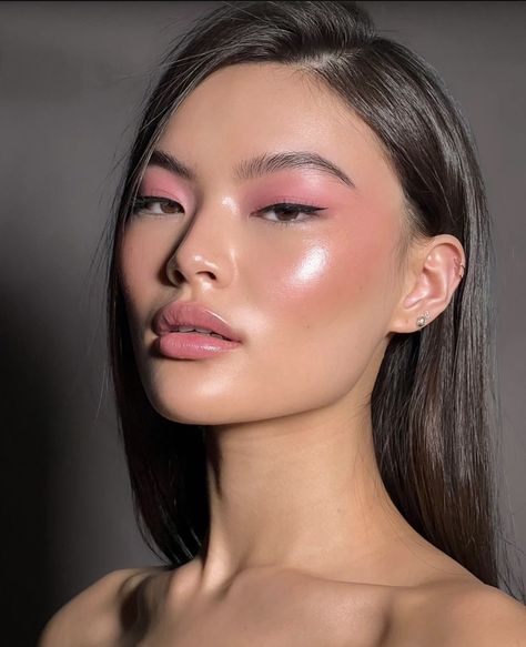 Monochrome Pink Makeup, Jaripeo Makeup, Hot Pink Dress Makeup Ideas, Peach Pink Makeup, Medium Contrast Makeup, Nude Pink Makeup, Makeup Guide For Beginners, Cool Toned Makeup, Libra Rising