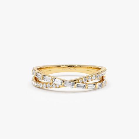 Baguette diamond band