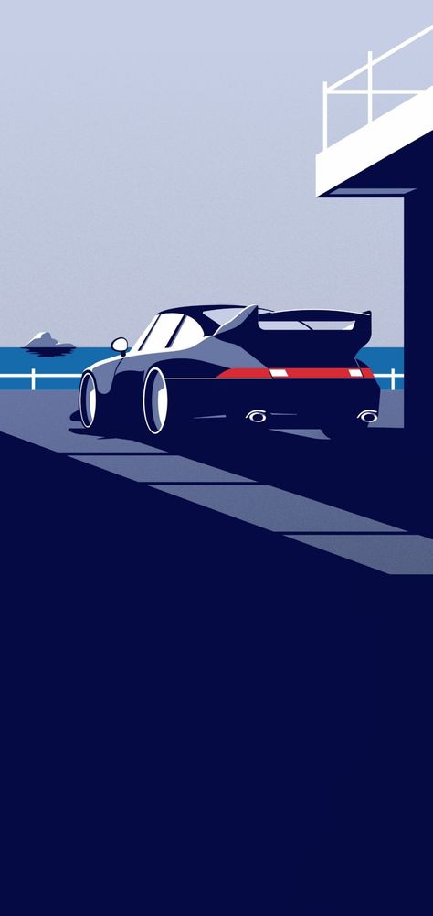 Porsche Minimalist Wallpaper, Motorsport Poster, Rocket Car, Iphone Cartoon, Porsche Art, Great Wallpapers, Car Iphone Wallpaper, Android Wallpaper Dark, Motorsport Art