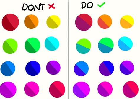 What To Shade Colors With, Colors To Shade With, Colour Theory Digital Art, Art Ideas Digital Inspiration, Dynamic Half Body Poses, Color Theory Tips, Color Theory Tutorial, Digital Art Shading Tips, Shading With Complementary Colors