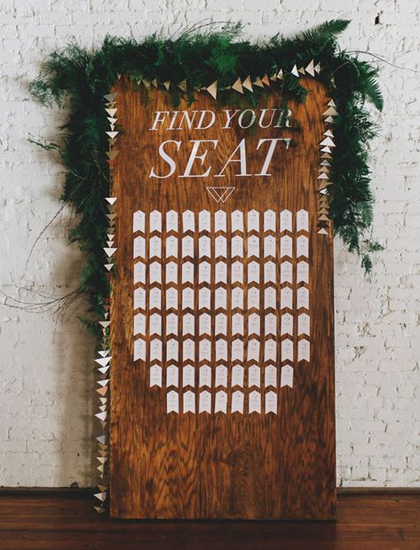 Wedding Seating Display, Seating Chart Ideas, Industrial Chic Wedding, Find Your Seat, Card Displays, Seating Plans, Chart Ideas, Cards Table, Stationery Inspiration