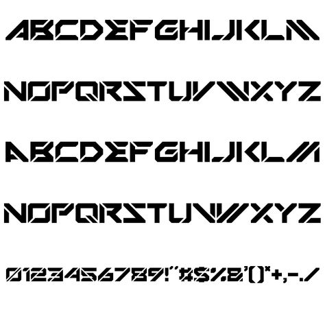 MECHSUIT FONT Future Font Design, Cyberpunk Alphabet, Futuristic Lettering, Futuristic Typography Design, A Font Letter Design, Cyberpunk Font, Future Font, Fonts Numbers, Techno Font