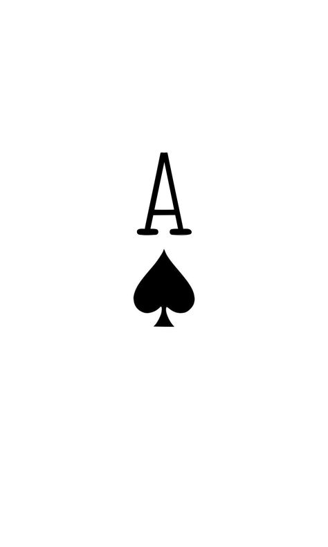 Ace Card Tattoo Design Simple, Ace And King Tattoo, A Spade Tattoo, Ace Of Cards Tattoo, Tattoo Carte, Ace Of Spades Tattoo Design, Ace Card Tattoo, Domino Tattoo, Poker Symbols