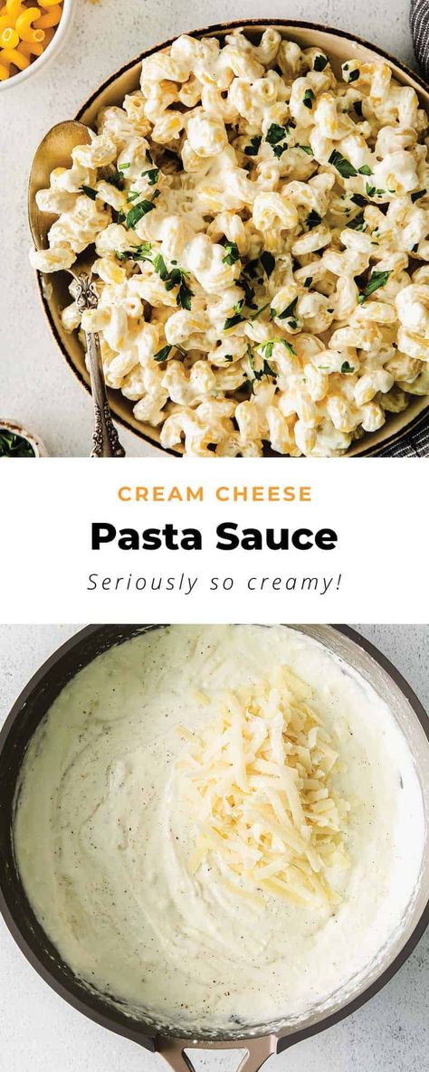 Easy Cream Cheese Pasta, Basic Pasta Sauce, Cream Cheese Pasta Sauce, Cheesy Pasta Sauce, Cheese Pasta Sauce, Mac And Cheese Sauce, Cream Cheese Pasta, Cheese Pasta Recipes, Pasta Sauce Recipe