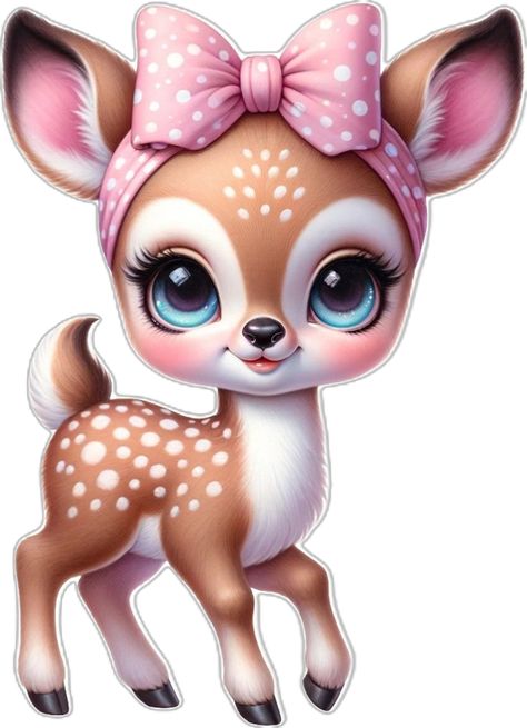 Cute Animal Art Cartoon, Cute Animals Clipart, Cute Animal Stickers, Deer Clipart, Deer Cartoon, Cute Deer, Animal Png, Cute Animal Clipart, Baby Clip Art