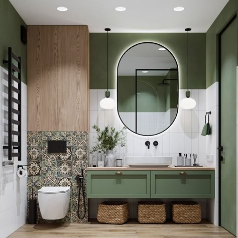 Lights Bathroom, Washroom Design, Colors Schemes, Bathroom Design Decor, Toilet Design, Bathroom Inspiration Decor, Green Bathroom, Traditional Bathroom, Modern Bathroom Design