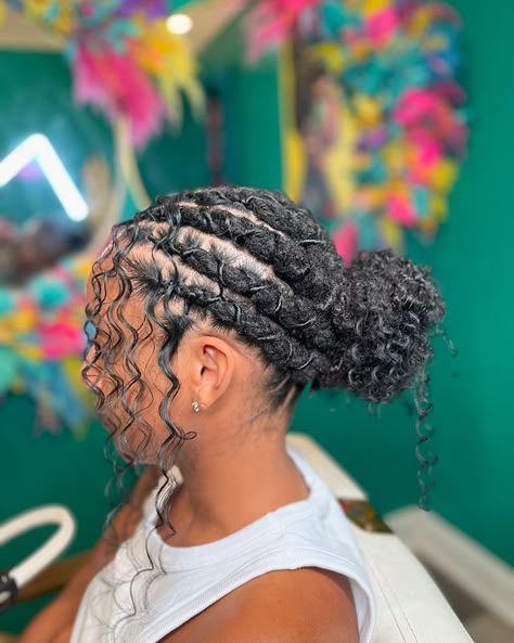 Instagram Loc Barrel Ponytail, Cute Dreadlocks Hairstyles, Starter Loc Styles, Short Dreadlocks Hairstyles, Dreadlocks Hair Care, Lock Styles, Loc Ideas, Dreads Styles For Women, Women Haircuts