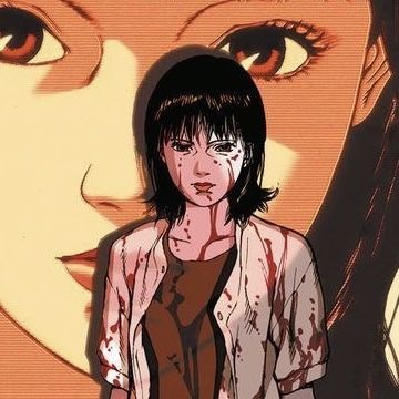 Perfect Blue Screencaps, Blue Hair Movie Characters, Perfect Blue Wallpaper Desktop, Mima Perfect Blue Pfp, Perfect Blue Drawing, Blue And Pink Matching Pfp, Perfect Blue Anime Aesthetic, Perfect Blue Manga, Mima Kirigoe Icon