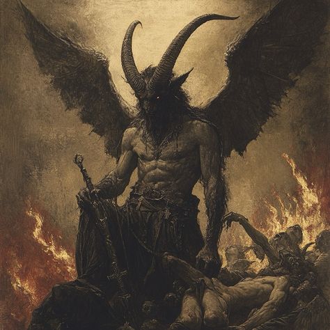 Ave Satan, Lord of darkness and eternal flames, Your throne built from the bodies of the damned, the tormented souls, May your shadow cover the earth and fill hearts with fear, Let the sparks of your power burn the lies of the saints, Baphomet, guide in the labyrinth of chaos, You are our light where all else fades 🔥🔥🔥🔥🔥 #satanist #satan #satanism #satanic #hailsatan #lucifer #devil #baphomet #goth #occult #satanicart #dark #hell #thesatanictemple #witch #metal #atheist #blackmetal #churchof... Baphomet Painting, Dark Satanic Art, Baphomet Art, Satanic Witch, Tormented Souls, Lord Lucifer, Lucifer Devil, Lord Of Darkness, The Satanic Bible