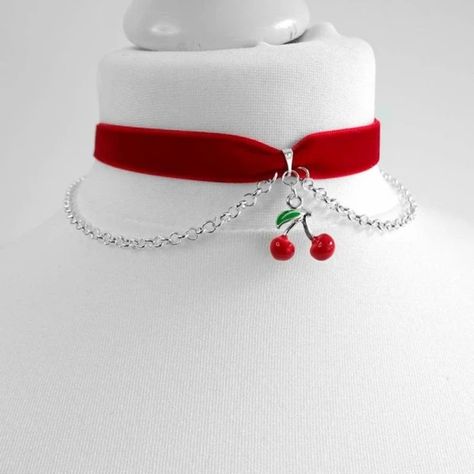 Just found this amazing item on AliExpress. Check it out! C$4.79 | Red Velvet Cherry Choker with Chains Fashion Jewelry Beautiful Delicacy Novelty 2020 New Women Girlfriend Gift Necklace Charm Cherry Choker, Girlfriend Necklace Gift, Punk Halloween, Moon Choker, Chains Fashion, Black Lace Choker, Witch Necklace, Goth Accessories, Lace Choker