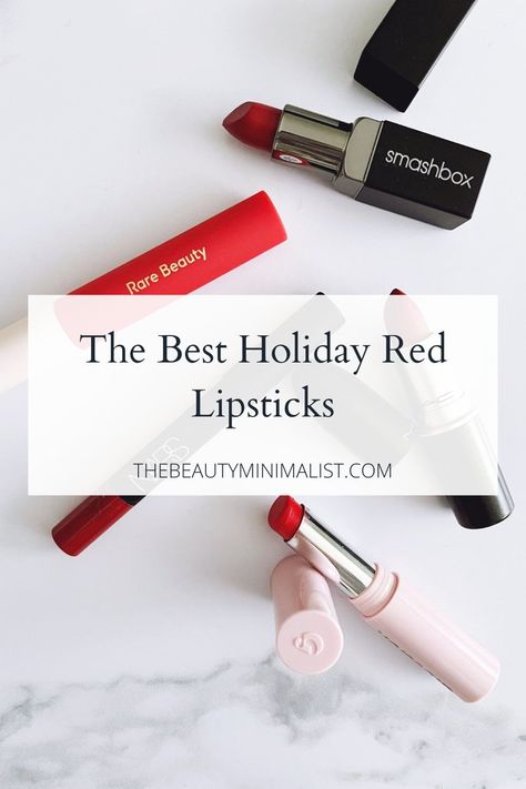 Christmas Red Lipstick, Christmas Red Lip, Blue Red Lipstick, Classic Red Lipstick, Red Lipstick Looks, Holiday Lip, Drugstore Lipstick, Revlon Super Lustrous Lipstick, Best Red Lipstick