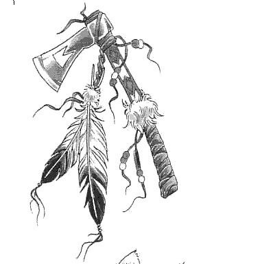 Tomahawk Tattoo, Tatouage Haida, Native American Tomahawk, Cherokee Tattoos, Native American Tattoo Designs, Indian Tattoo Design, Indian Feather Tattoos, Native American Drawing, Indian Tattoos