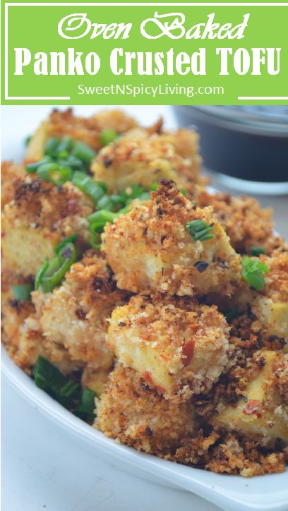 Breaded Tofu Baked, Panko Tofu Baked, Crusted Tofu Recipes, Breaded Tofu Recipes, Cauliflower Teriyaki, Panko Crusted Tofu, Panko Tofu, Panko Recipes, Make Chinese Food