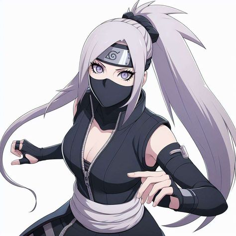 Ninja Oc Girl, Anime Ninja Female, Ninja Girl Art, Ninja Outfit Female, Female Kakashi, Ninja Female, Naruto Oc Female, Naruto Style, Ninja Outfit