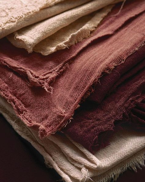 Sewing Aesthetic, Fabric Photography, Trik Fotografi, Brown Aesthetic, Earthy Colors, Natural Dye, Color Textures, Color Theory, Natural Fabrics