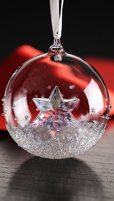 Swarovski Christmas Ornaments, Swarovski Christmas, Crystal Figurines, Christmas Ball, Noel Christmas, Xmas Ornaments, Ball Ornaments, Christmas Joy, Christmas Balls