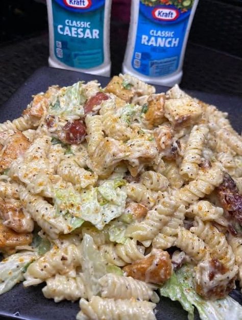 f – Tnextrecipes Cesar Pasta Salad, Chicken Caesar Pasta, Caesar Pasta Salad, Caesar Pasta, Chicken Shredded, Chicken Caesar Pasta Salad, Chicken Caesar, Chicken Caesar Salad, Pasta Salad Recipe