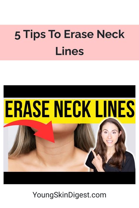 5 Tips To Erase Neck Lines Smooth Neck Lines, Reduce Neck Lines, Tech Neck Lines, How To Reduce Neck Lines, Neck Lines Get Rid Of, How To Remove Neck Lines, Lines On Neck, Remove Neck Lines, Facial Excercise