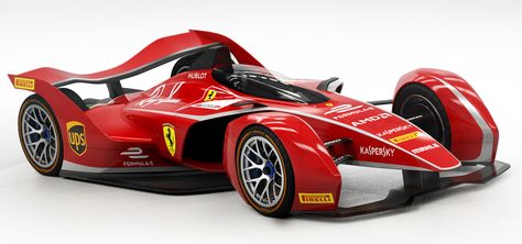 Scuderia Ferrari Formula E Render Looks Like It's Ready To Race | Carscoops Car Race Aesthetic Girl, Race Aesthetic, Touring Car Racing, New Ferrari, Formula E, Funny Cars, Formula Racing, Vintage Race Car, Sports Car Racing