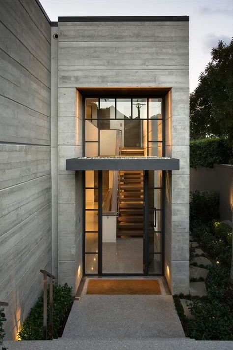 Precast Concrete House Design, Porch Entrance Ideas, Cinderblock House, Precast Concrete House, Concrete House Plans, Concrete Home Design, Concrete House Design, Precast Concrete Panels, Luxury Dream Homes