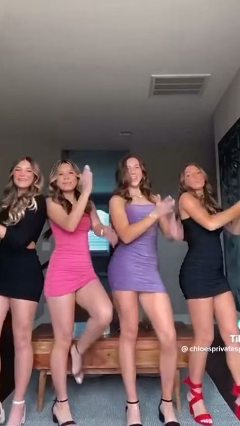 Stanky Leg Tiktok Dance, Where To Get Preppy Hoco Dresses, Dances For Besties Easy, Four Person Dances, Dances For Four People, Hoco Dance Dresses, Three Person Tik Tok Dances, Dances For Three People, 4 People Dances