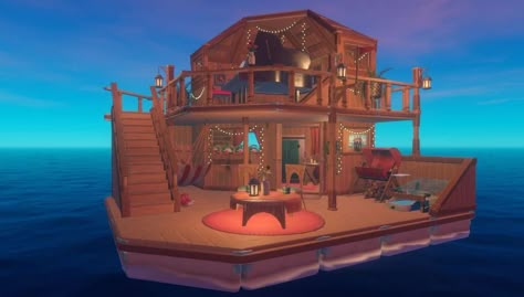 Raft Builds, Hayday Layout, Raft Building, Raft Boat, Best Rpg, House Games, Space Pictures, Boat House, Survival Games