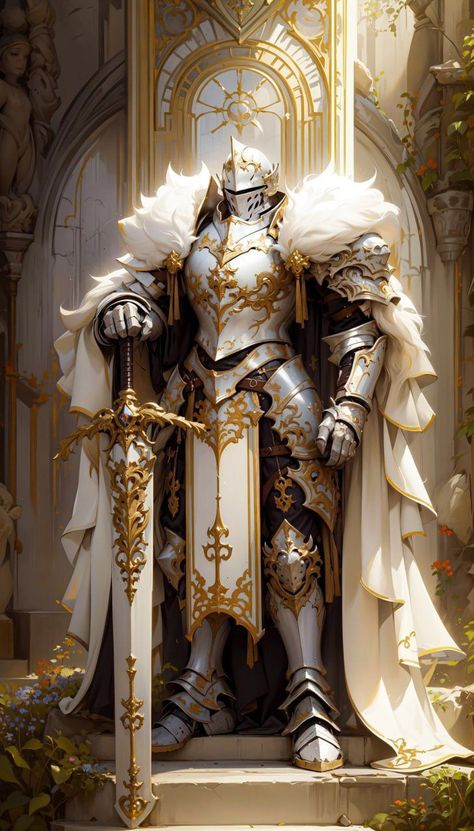 Paladin Armor, Dnd Paladin, Dungeons And Dragons Classes, Royal Prince, Knight Art, Knight Armor, Dark Art Illustrations, Wow Art, Fantasy Armor