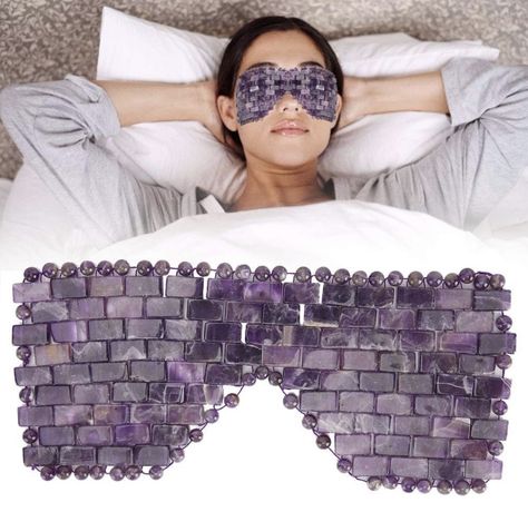 Jade Eye Mask, Jade Stones Agingproof Cooling Sleeping Eye Mask, Cold Eye Covers For Relief Eye Fatigue (Amethyst) Drmtlgy Eye Mask, Sleep Eye Mask Aesthetic, Luxury Elegant Eye Mask, Rose Quartz Eye Mask, Rose Quartz Face Mask, Jade Eyes, Eye Cover, Jade Stone, Eye Mask