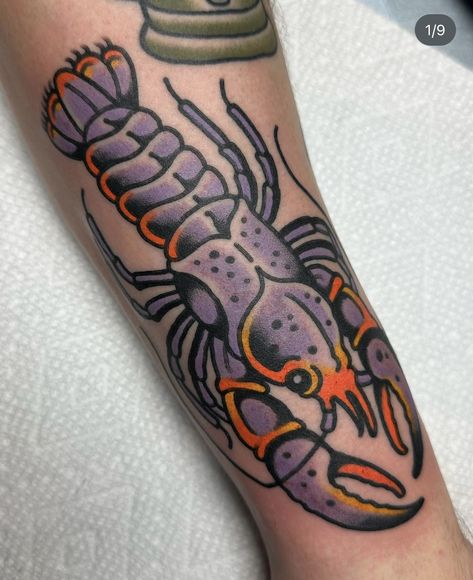 American Traditional Ship Tattoo Design, Nicaraguan Tattoo Ideas, American Traditional Lobster Tattoo, American Traditional Angler Fish Tattoo, Traditional Crawfish Tattoo, Traditional Lobster Tattoo, Traditional Manta Ray Tattoo, American Traditional Beach Tattoo, Flash Sheet Border