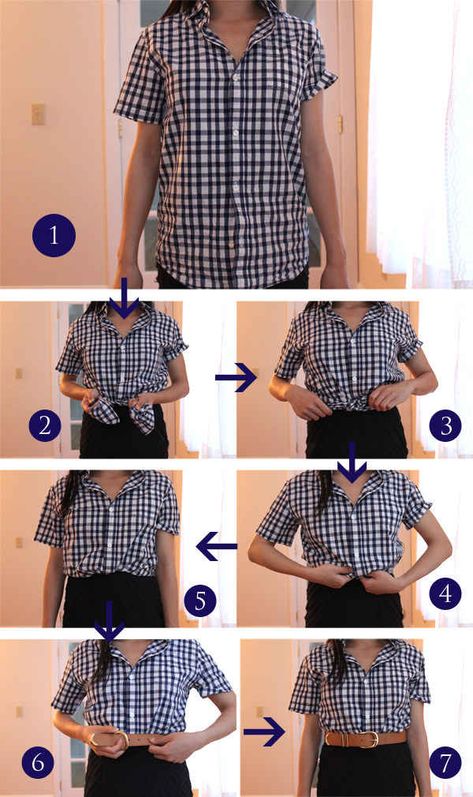 Use this trick for wearing a belt over a tucked-in shirt | 16 Ways To Tuck, Tie, Roll, And Twist Your Clothes Like A Stylist Reusing Clothes, Shirt Tuck, How To Wear Belts, Styling Hacks, Outfit Options, Mode Tips, Tied Shirt, Cheap Michael Kors, Michael Kors Outlet