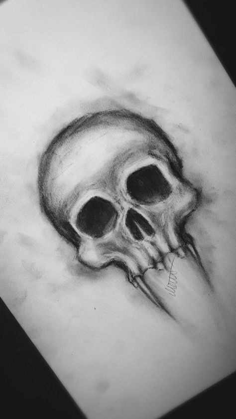 Skull Drawing Sketches, Art Sinistre, Easy Pencil Drawings, Skull Sketch, Scary Drawings, Horror Drawing, Creepy Drawings, Skull Art Drawing, Skulls Drawing