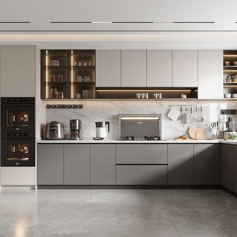 Modern kitchen Kitchen Set Contemporary, Modern Kitchen Design Usa, Modern American Kitchen Design, Pantry Modern Design, Kitchen Set Design Modern, Pantry Design Modern, Pantry Kitchen Design, Modeling Kitchen, Modern Pantry Design