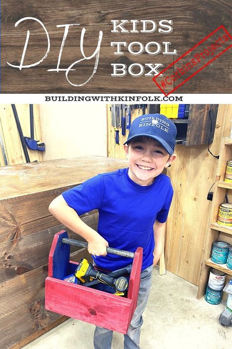 Wooden Toolbox Diy, Kids Tool Box, Wooden Tool Box, 4h Projects, Tool Box Diy, Wooden Tool Boxes, Simple Diy Projects, Diy Dollar Tree Decor, Easy Wood