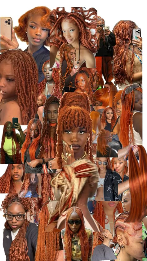 Burnt Orange Braids, Orange Braids, Hair Women Over 50, Brown Hair Dark Skin, Haircuts Balayage, Easy Short Hairstyles, Style Braids, Shoulder Length Haircuts, Gorgeous Braids