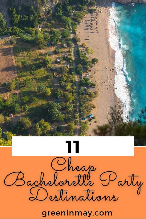 Bachlorette Destinations, Bachelorette Destination Ideas, Bachelorette Party Trip Ideas, Bachelorette Party Places, Low Key Bachelorette Party, Bachelorette Locations, Batchlorette Party, Cheap Bachelorette Party, Bachelorette Party Locations