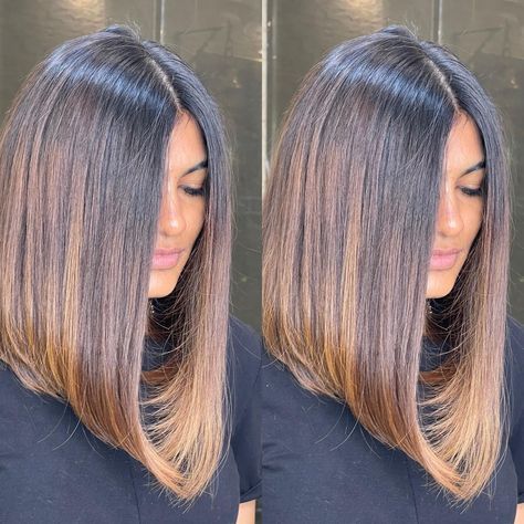 70 Best A-Line Bob Haircuts Screaming with Class and Style Mid Bob Hair, Long Angled Hair, Long Angled Haircut, Triangle Haircut, Long Lob Haircut, Very Long Bob, Edgy Blonde Hair, Long Angled Bob Hairstyles, Angled Haircut