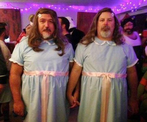 The Shining Twins ~ Funny Halloween Costumes men dressed as twins Shining Costume, Shining Twins Costume, The Shining Twins, Twin Costumes, Fairy Halloween Costumes, Mens Halloween, Great Halloween Costumes, Halloween Decorating Ideas, Homemade Halloween Costumes