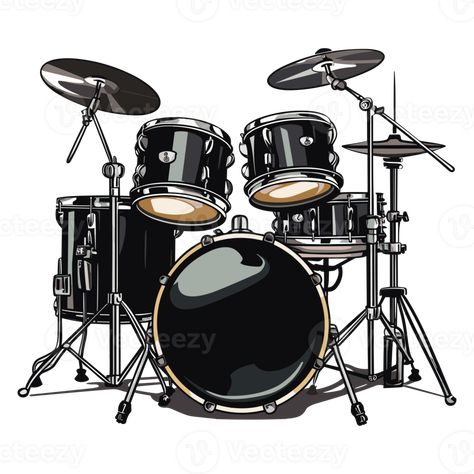 drum set kit musical instruments illustration Drum Kit Illustration, Drum Set Illustration, Drum Set Drawing, Drums Background, Drums Illustration, Musical Instruments Illustration, Drum Clipart, Drum Illustration, Rock Instruments