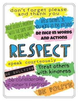 2+letter+sized+respect+posters+for+the+classroom Respect Posters For Classroom, Respect Bulletin Board Ideas, Respect Poster Ideas, Respect Bulletin Boards, Respect Craft, Choose Respect, Respect Poster, Respect Lessons, Teaching Kids Respect