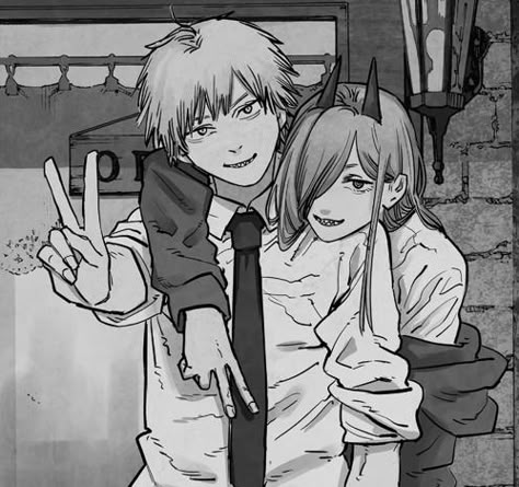 Denji X Power, Power And Denji, Power Denji, Denji And Power, Denji Power, Chainsaw Men, Older Brother, You Love Me, Chainsaw Man