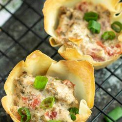 Cream Cheese Sausage Rotel Wonton Cups > Call Me PMc Won Ton Wrapper Recipes Appetizers Sausage Stars, Wonton Wrapper Recipes Sausage, Sausage Stars Appetizers Wonton Wrappers, Sausage Bites Appetizers, Sausage Wonton Cups, Taco Wonton Cups, Appetizer Sausage, Wonton Wrapper Recipes Appetizers, Wonton Appetizer Recipes