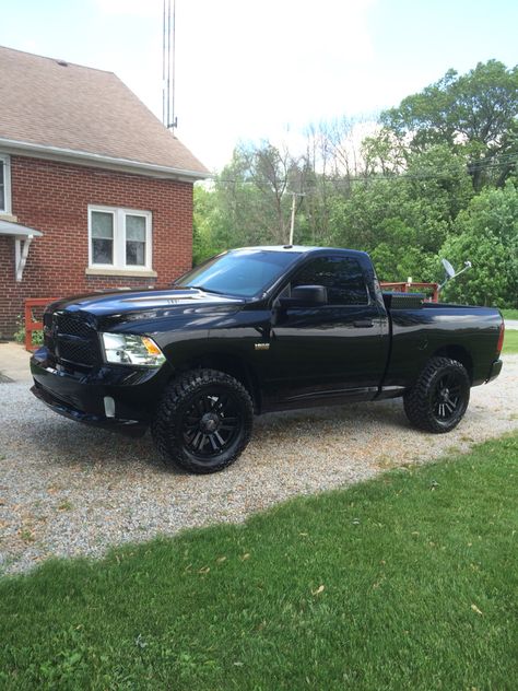 All Black Ram 1500, Blacked Out Dodge Ram, Dodge Ram 1500 Hemi, Single Cab Dodge Ram 1500, 2006 Dodge Ram 1500, Dodge Ram 2010, 2017 Ram 1500, Custom Wheels Trucks, Jetta A4