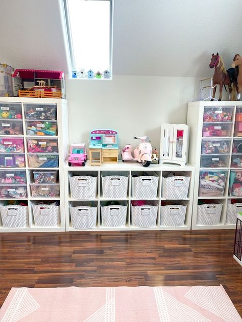 Organization Ideas Playroom, 8 Cube Organizer For Toys, Toy Room Organization Storage Bins, Storage Cubes Playroom, Cube Storage For Playroom, Ikea Cube Playroom, Large Toy Shelves, Shelves For Playroom, Kids Playroom Shelves