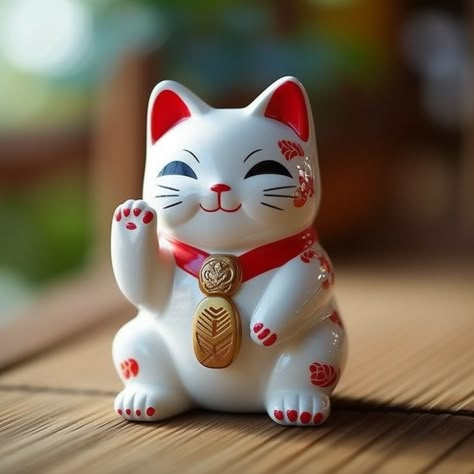 Tiny Buddha Quotes, Japanese Fortune, Maneki-neko, Japanese Place, Chinese Cat, Good Luck Cat, Beckoning Cat, Bobtail Cat, Japanese Bobtail